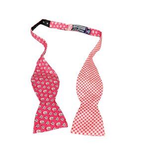 Vineyard Vines for Kentucky Derby Pink Drink Flower Plaid Adjustable Bowtie